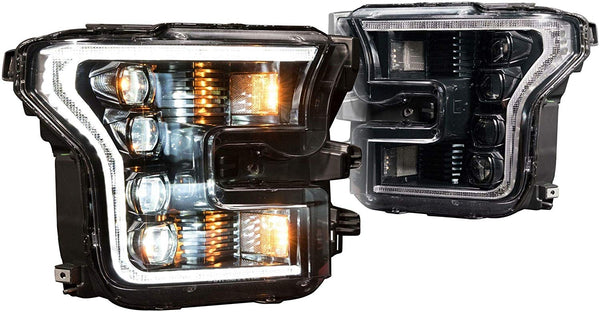 2015-2017 F150 & Raptor Morimoto XB LED Headlights, Amber Outlines - NEO Garage