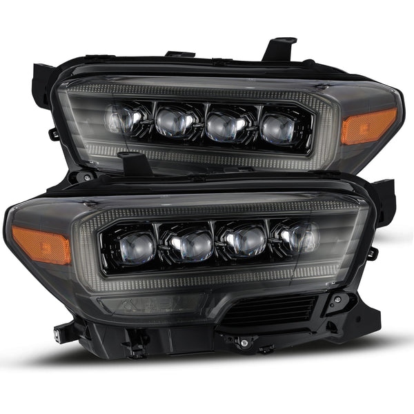 16-22 Toyota Tacoma AlphaRex NOVA-Series LED Projector Headlights Pair - Black