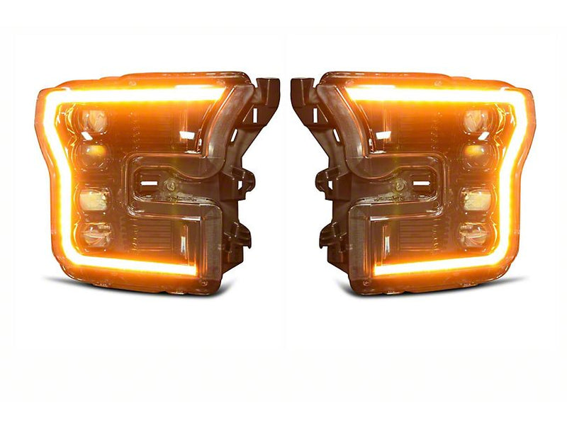 2015-2017 F150 & Raptor Morimoto XB LED Headlights, Amber Outlines - NEO Garage