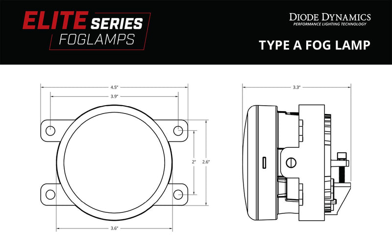 Diode Dynamics Elite Series Fog Lamps for 2021-2023 Ford Bronco (pair)