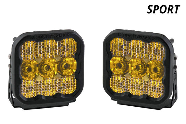 Diode Dynamics Stage Series 5" Yellow Sport LED Pod (pair)